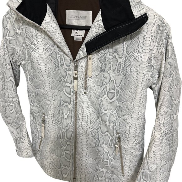 DESCENTE Ski Jacket Women’s Size 10 White Insulated Zip Pockets - Picture 2 of 6